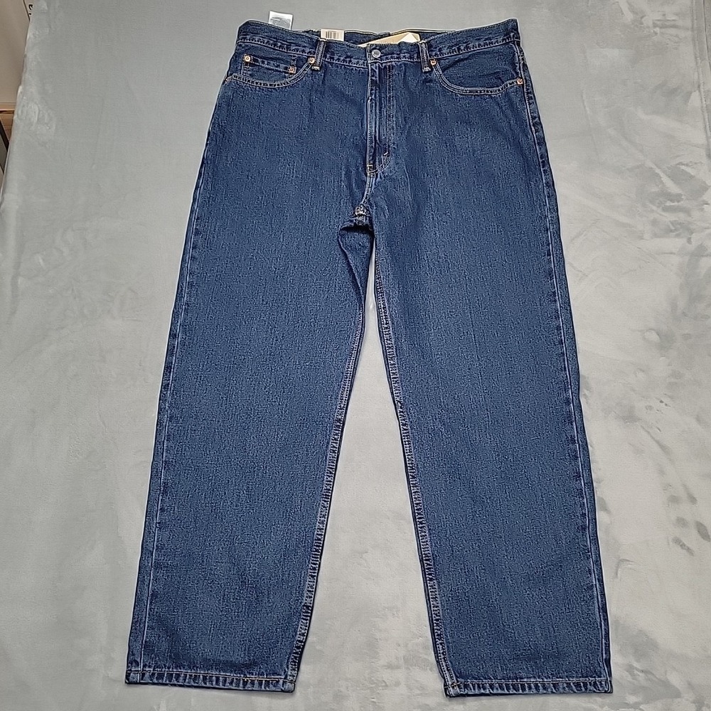 Levi Jeans Mens 40x30 Blue 550 Relaxed Fit Tapered Leg Denim Pants NWT